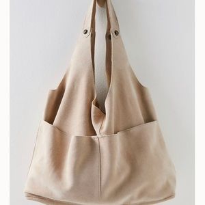 Free people Paris suede tote -pale pink